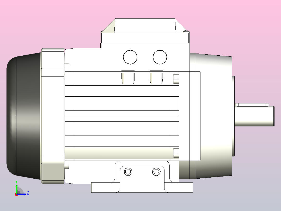 IM B34 H80-112(YE2、YE3)通用电机[YE2-90S-2-B34]左视图