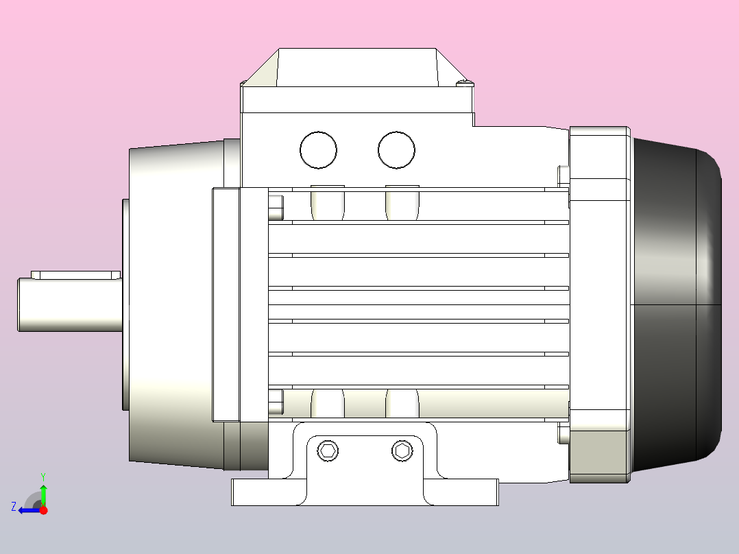 IM B34 H80-112(YE2、YE3)通用电机[YE2-90S-2-B34]右视图