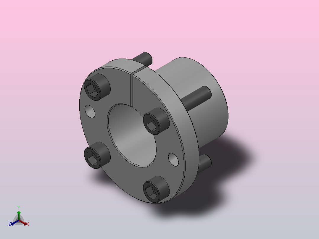 R13型胀紧联接套_R13-19-25正等轴测图