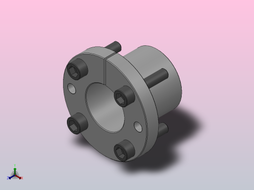 R13型胀紧联接套_R13-19-25正等轴测缩略图