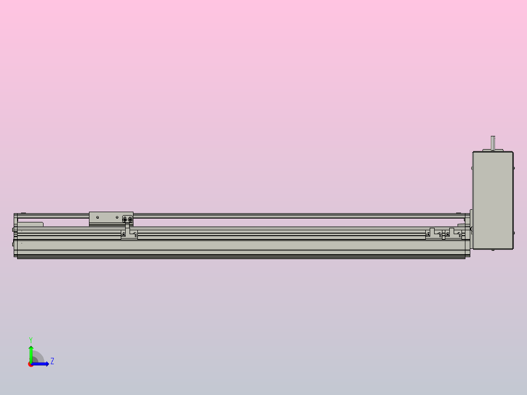 MT75BT半封闭皮带滑台[MT75BT.L80.500.LU.P40.C3]左视图
