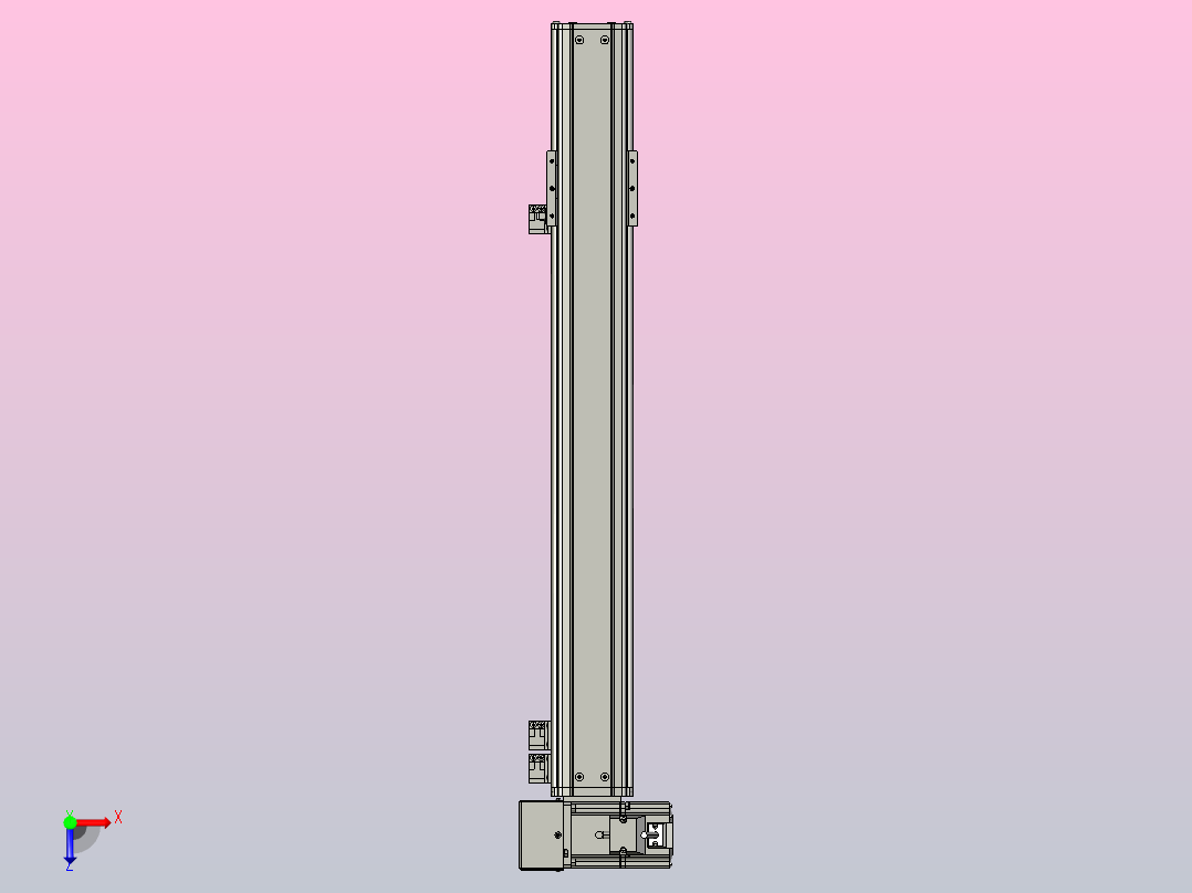 MT75BT半封闭皮带滑台[MT75BT.L80.500.LU.P40.C3]俯视图