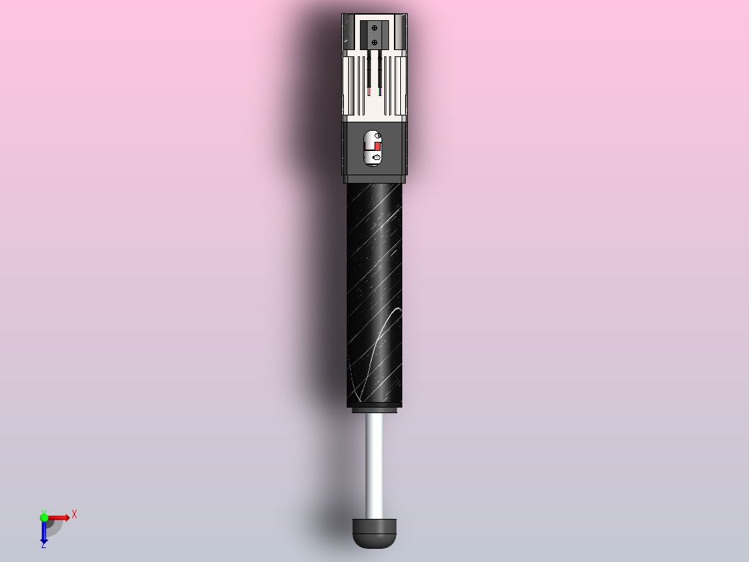 线性致动器将电机的旋转运动转换成直线运动俯视图