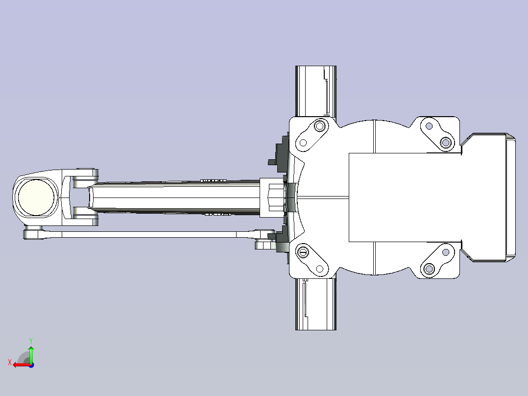 ABB机械手 -IRB-460 3D模型后视图