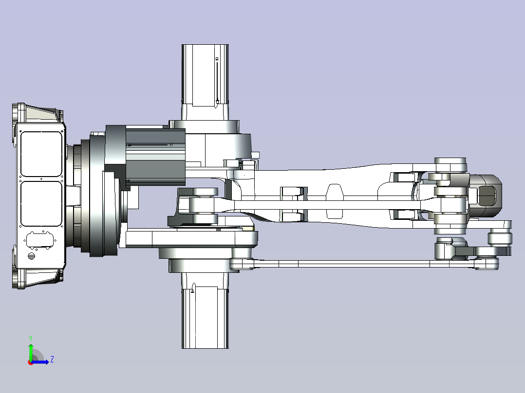 ABB机械手 -IRB-460 3D模型左视图