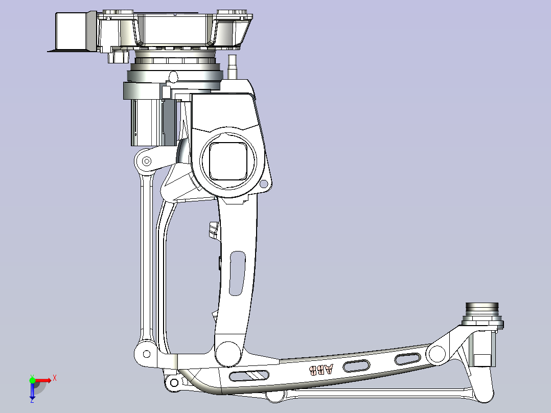 ABB机械手 -IRB-460 3D模型俯视图