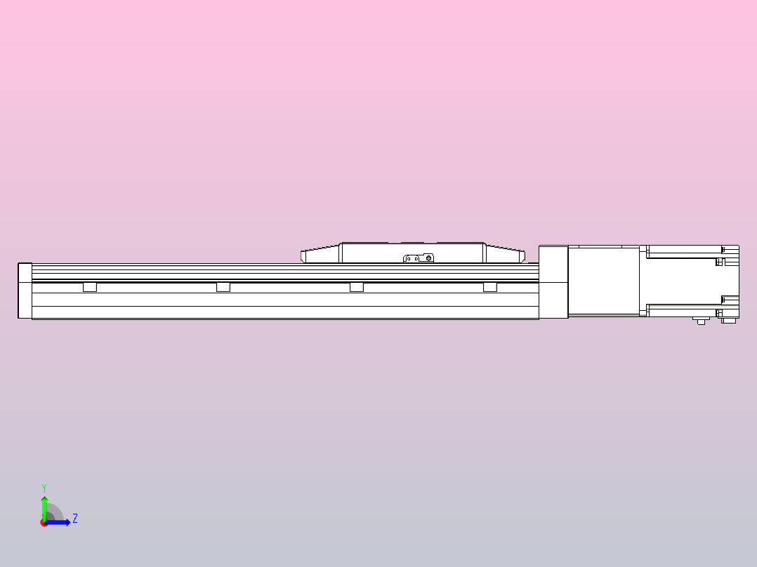 滚珠丝杠直线轴内置导轨TPA-GCR-170-2510C-L300-M-M75-N3左视图