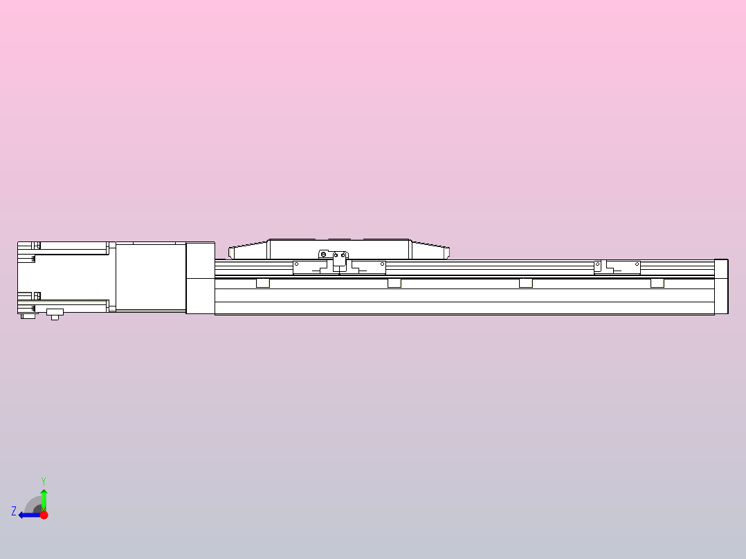 滚珠丝杠直线轴内置导轨TPA-GCR-170-2510C-L300-M-M75-N3右视图