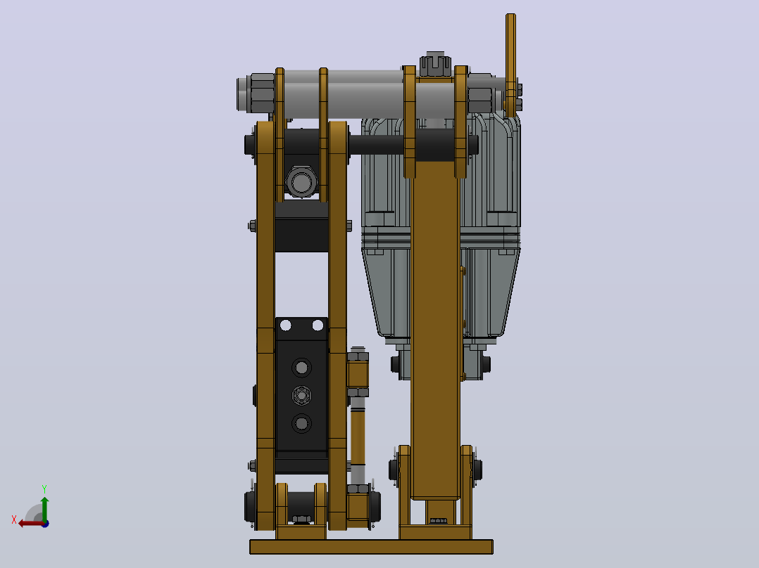 YP11系列电力液压盘式制动器YP11-220-315×20-ⅠA-CL.RL.WL.HL.H后视图