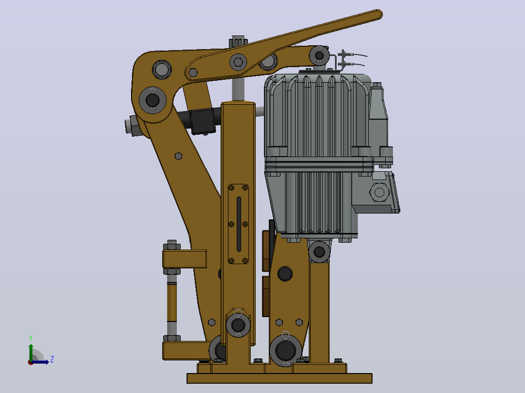 YP11系列电力液压盘式制动器YP11-220-315×20-ⅠA-CL.RL.WL.HL.H左视图
