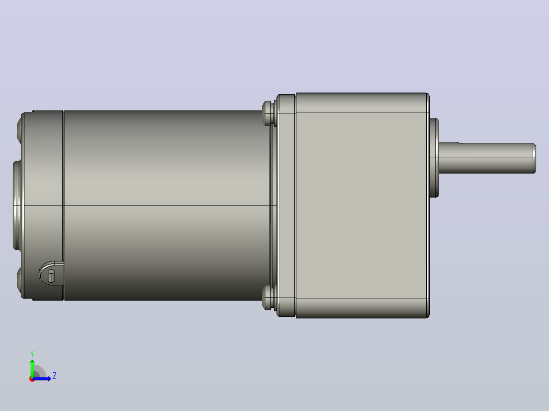 Z3D25W配3GNK型齿轮箱整机-65机壳内置左视图
