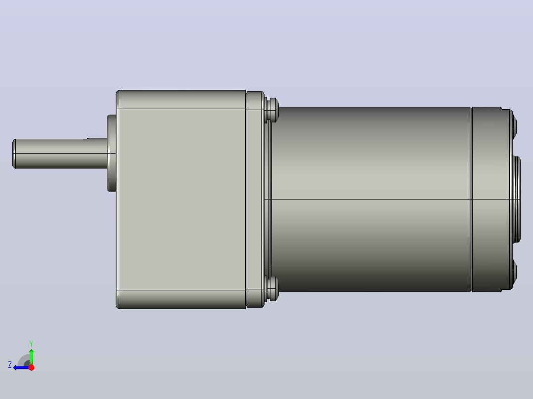 Z3D25W配3GNK型齿轮箱整机-65机壳内置右视图