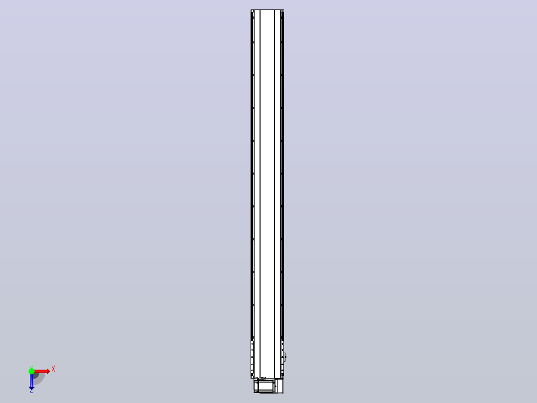 皮带直线轴半封闭可选导轨TPA-HNB-202D-140-L1900-RU-C-P75-N3俯视图