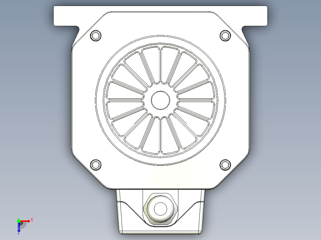 DJ110D-SCF30铝材精密锯切系列电主轴[DJ110D-03-4.0KW-SCF30]俯视图