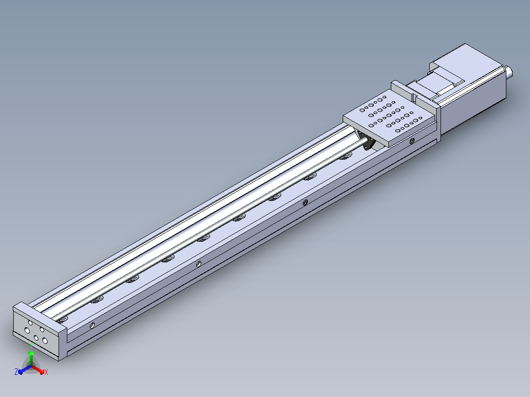 扎伯线性执行器导轨X-LSQ450主视图