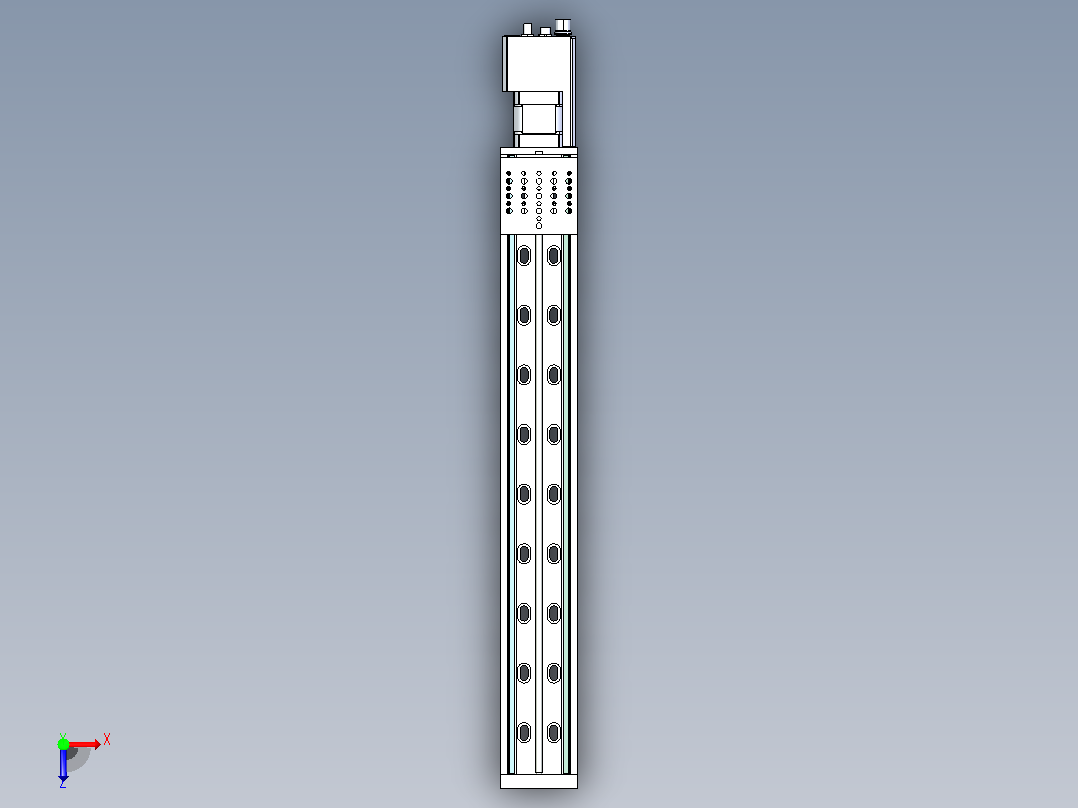 扎伯线性执行器导轨X-LSQ450俯视图