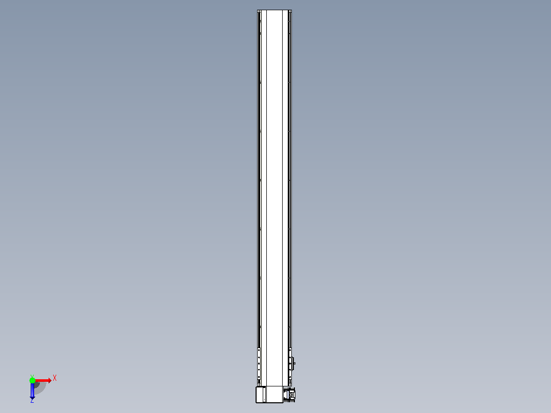 皮带直线轴半封闭可选导轨TPA-HNB-140D-120-L1300-LP-C-P40-N3俯视图