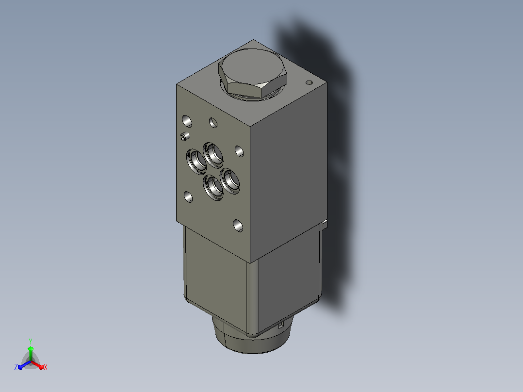 伊顿液压元件DG4V-3S-A-U-60-AC-ROCK正等轴测图