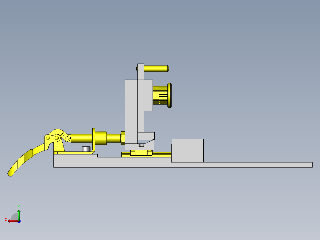钣金弯曲夹具后视图