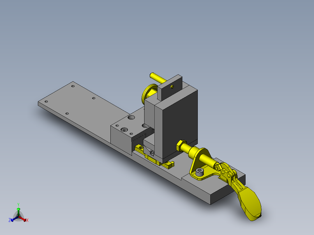 钣金弯曲夹具正等轴测图