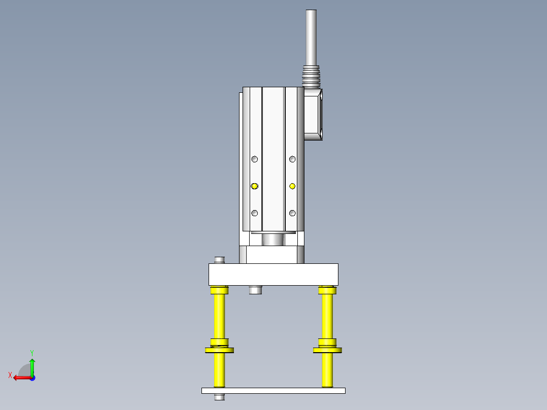 工件的高度测定后视图