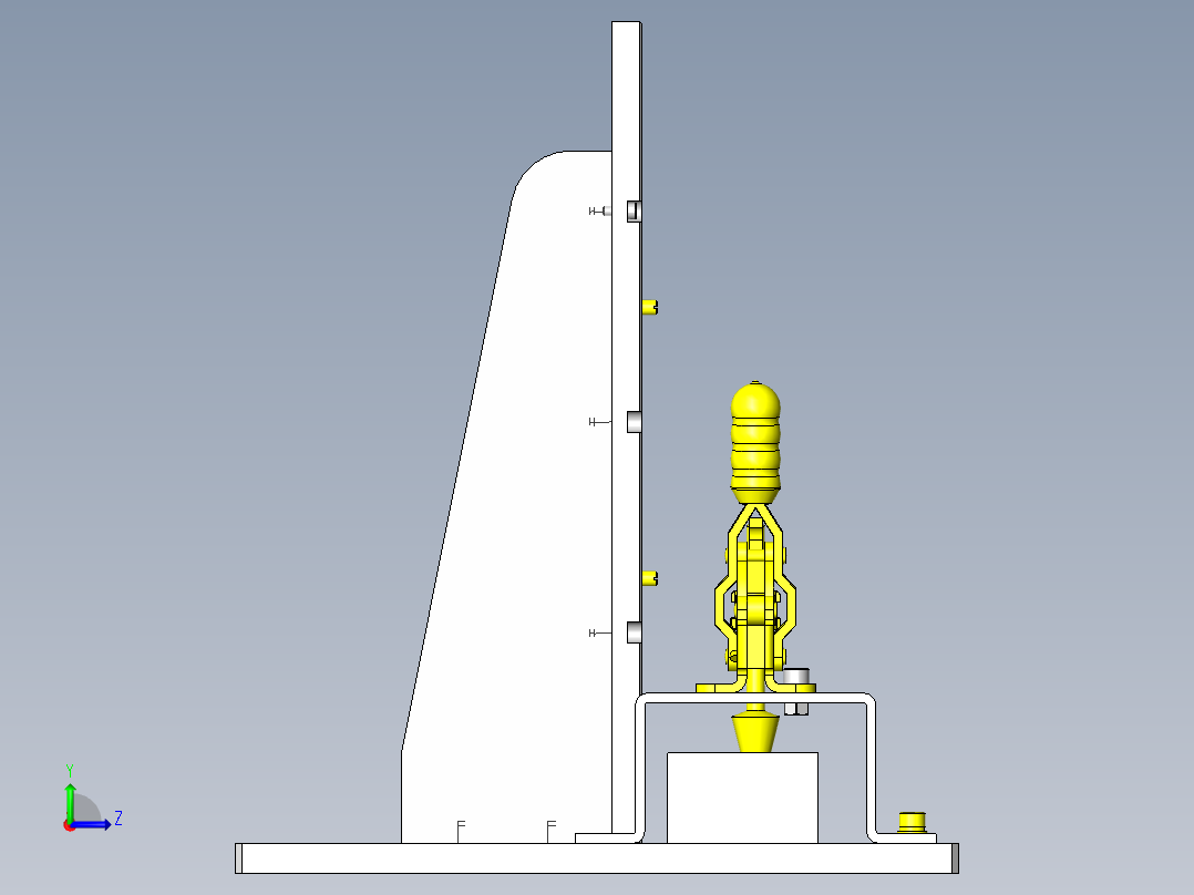 开关耐久试验夹具左视图