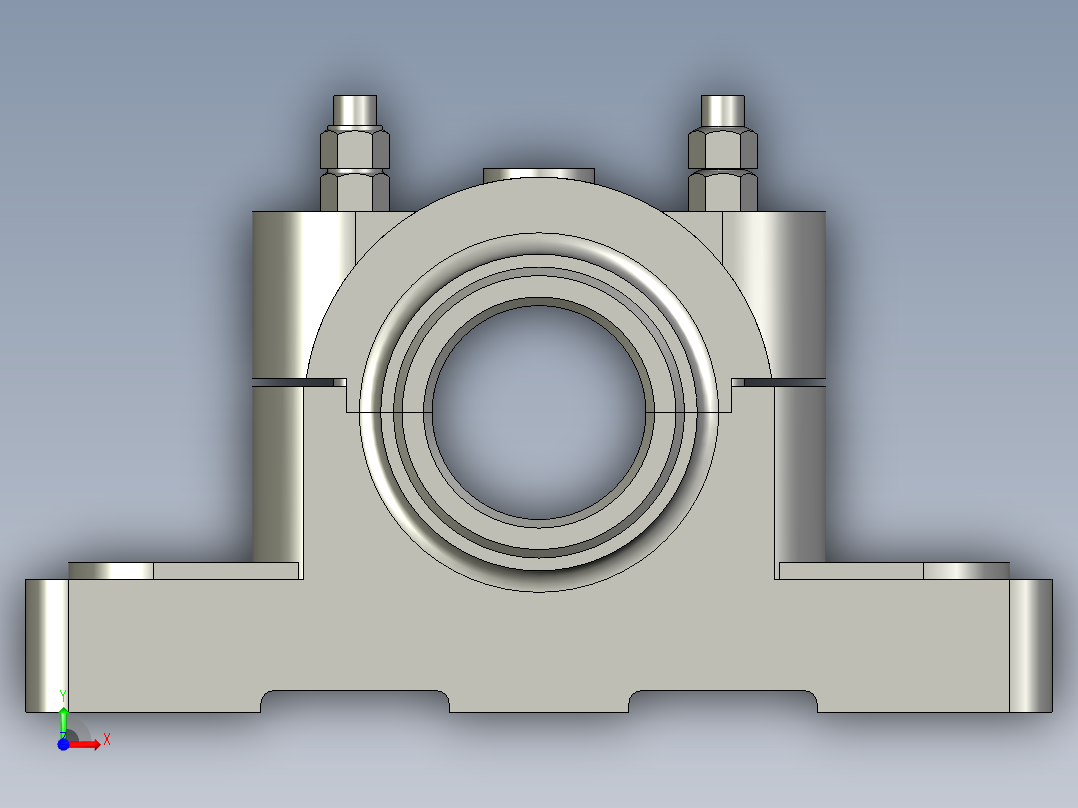 正滑动轴承前视图