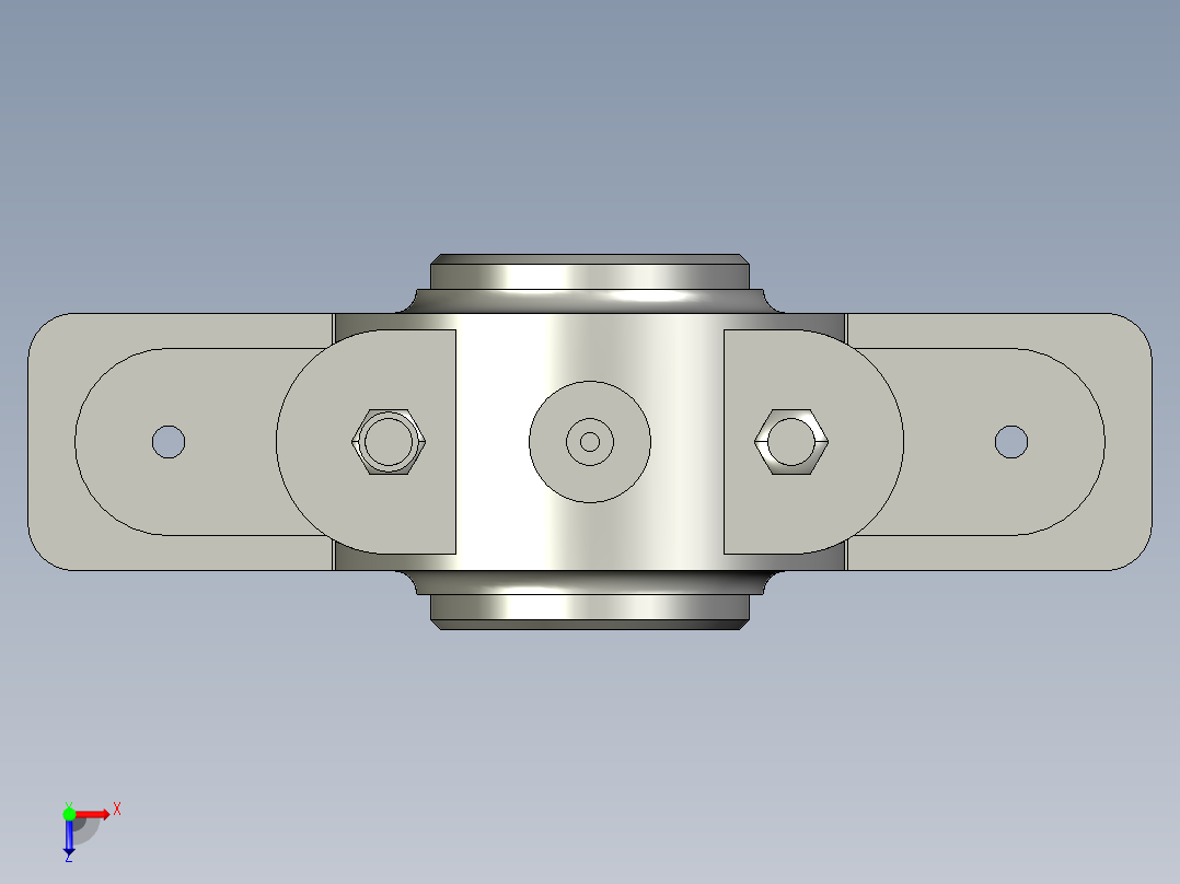 正滑动轴承俯视图