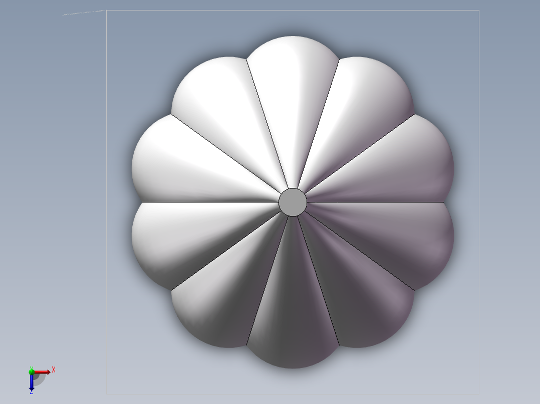 大蒜模型俯视图