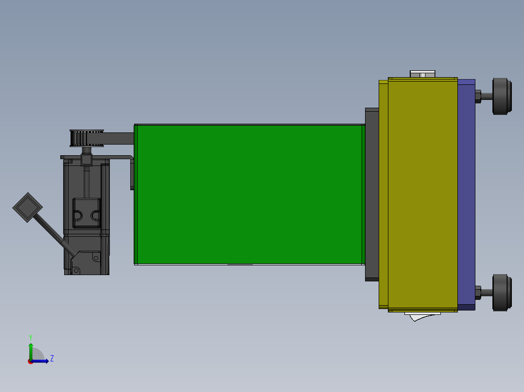 凸轮机械移栽手3D数模图纸 Solidworks设计 附STP左视图