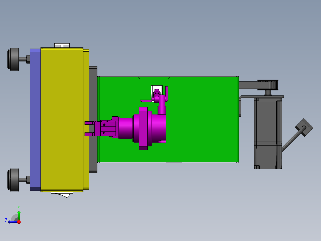凸轮机械移栽手3D数模图纸 Solidworks设计 附STP右视图