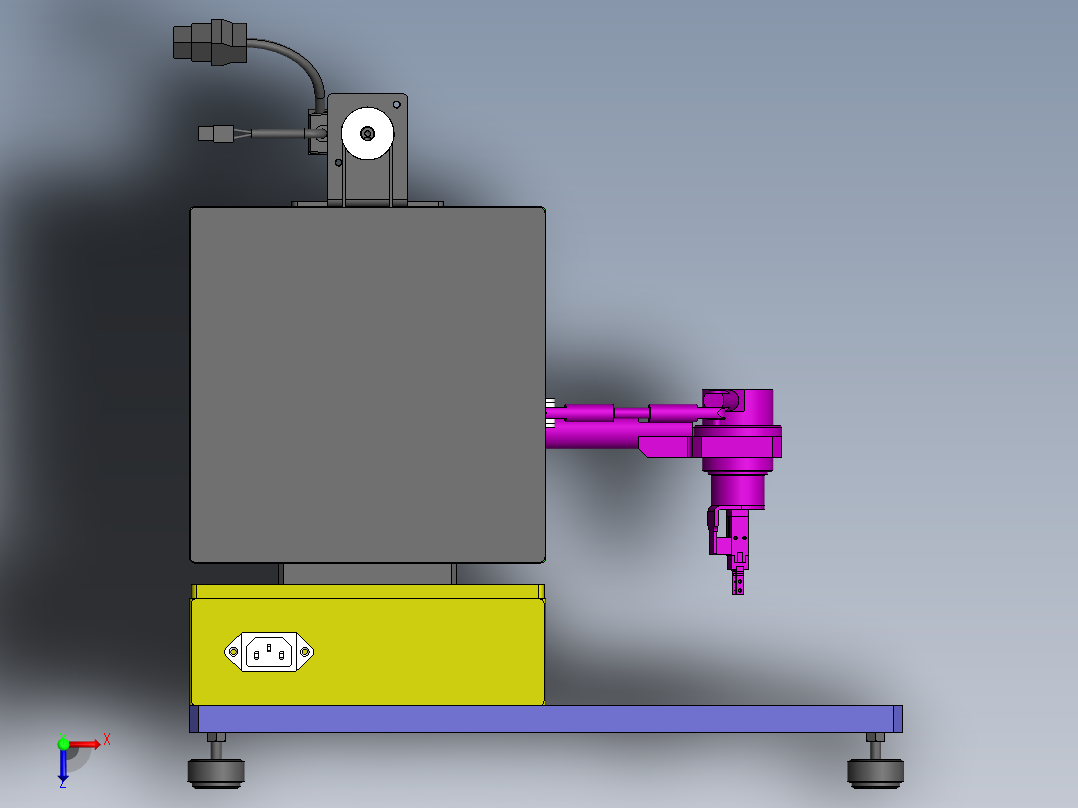 凸轮机械移栽手3D数模图纸 Solidworks设计 附STP俯视图