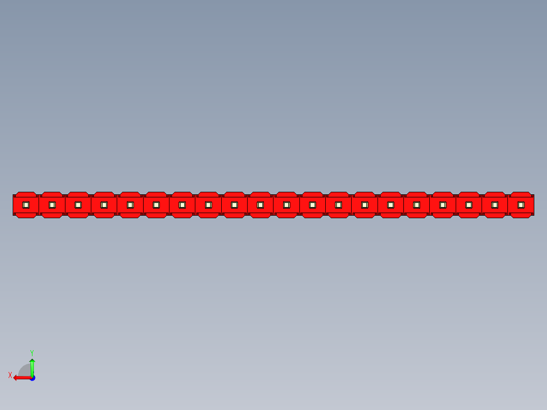 彩色公头100mil（2.54mm）系列-DS1021_red_1x20p_100mil_Type43_rev1.0后视图