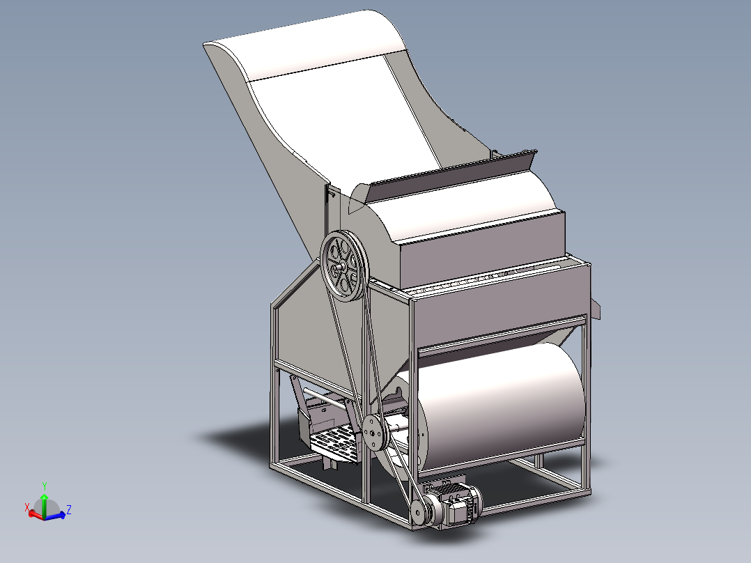 全喂入式花生摘果机的设计