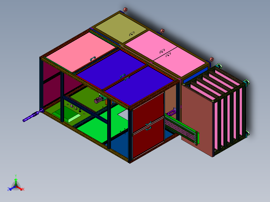 汽车保险丝盒子自动装配装置正等轴测图