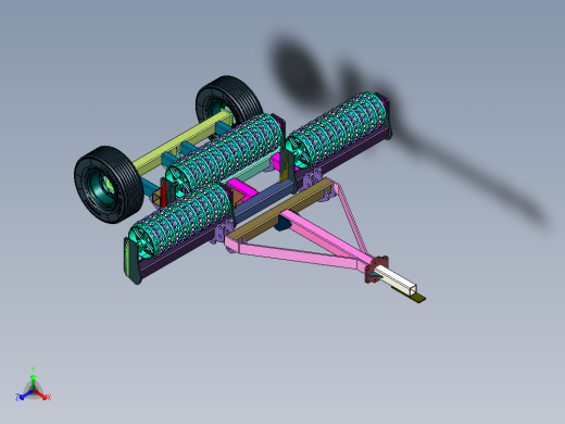 动力牵引滚筒耕地机