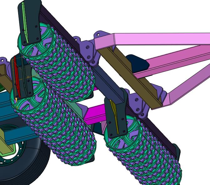 动力牵引滚筒耕地机