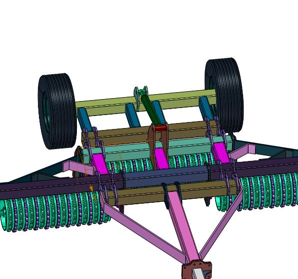动力牵引滚筒耕地机