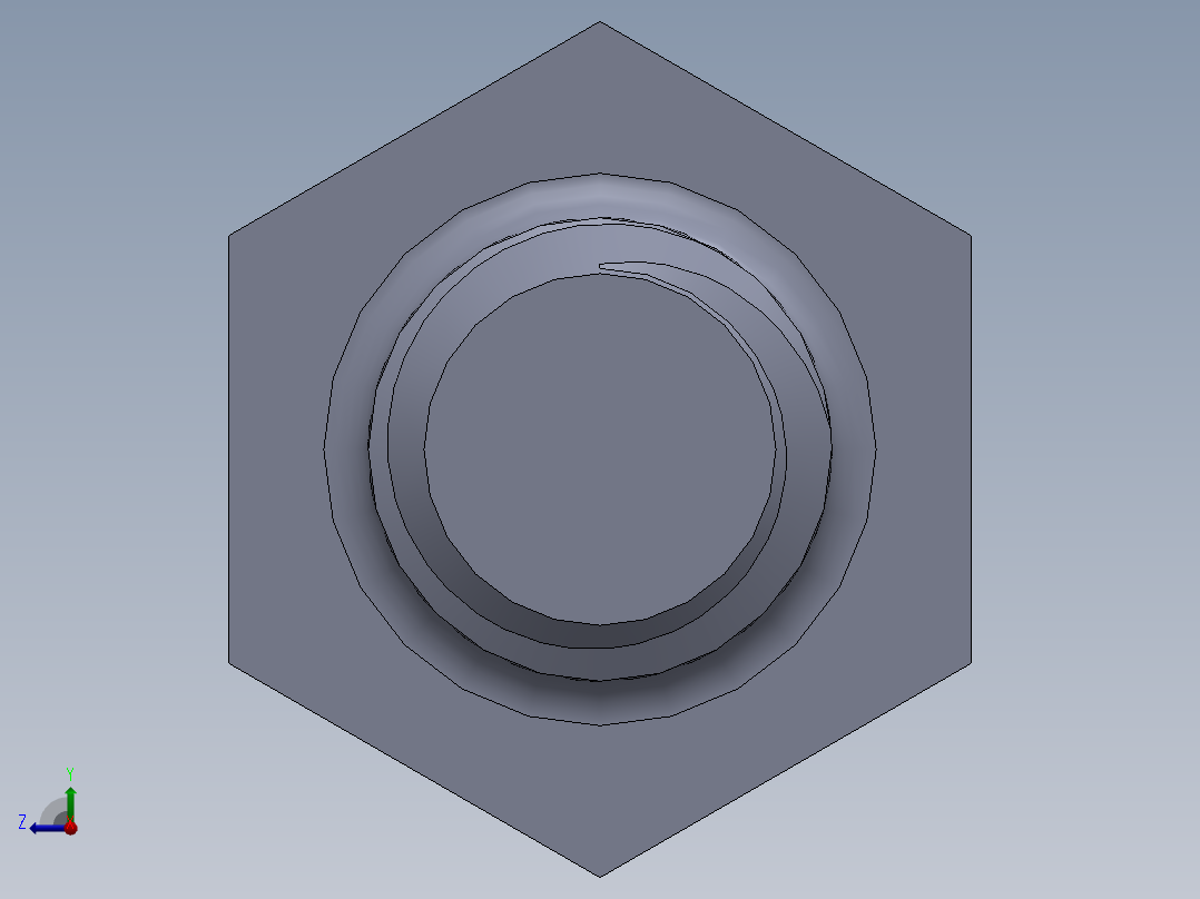 UNC 六角螺栓-Hex Bolt 0.3125-18 x 5.SLDPRT右视图
