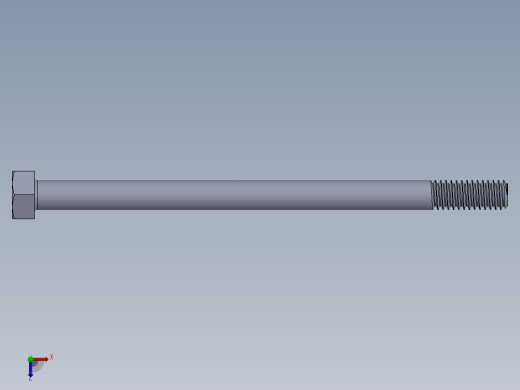 UNC 六角螺栓-Hex Bolt 0.3125-18 x 5.SLDPRT俯视缩略图