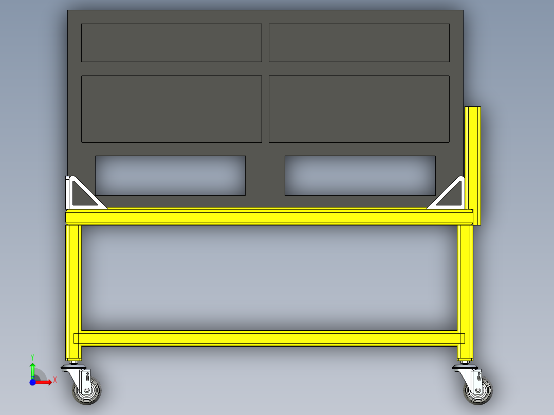 平板推车前视图