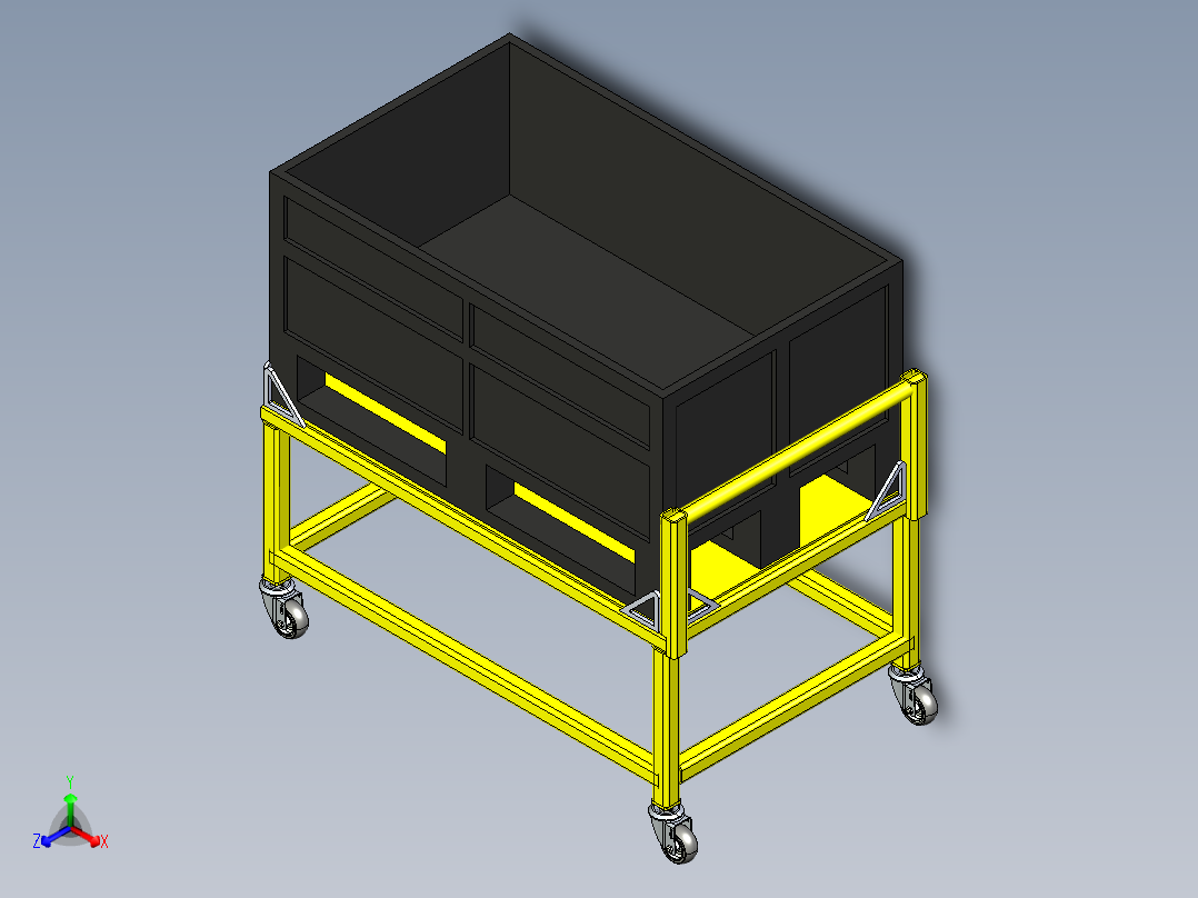 平板推车正等轴测图
