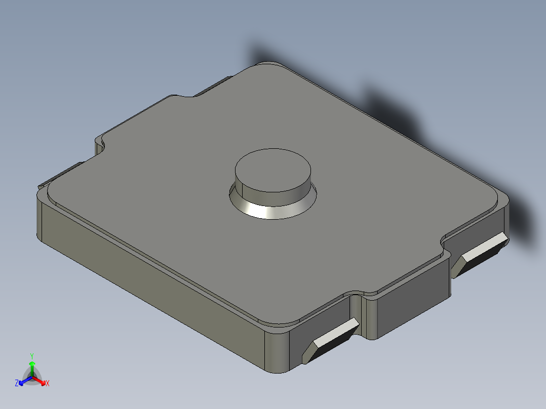 13.4㎜ x 2.9㎜ SMD轻触开关正等轴测图
