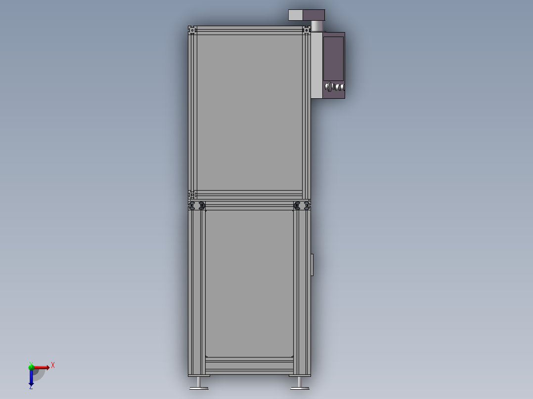 三轴涂胶机俯视图