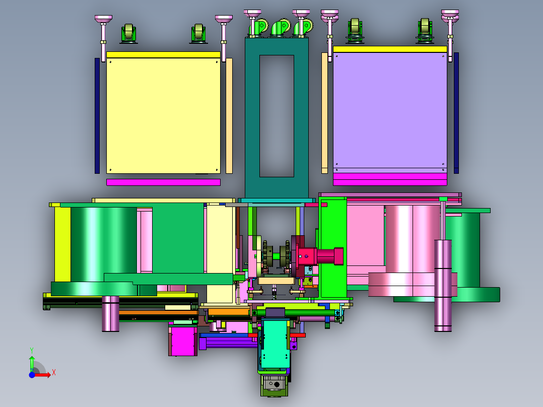 开关角阀阀门装配自动化设备前视图