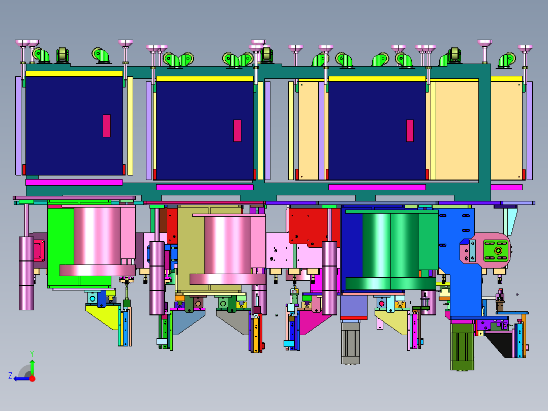 开关角阀阀门装配自动化设备右视图
