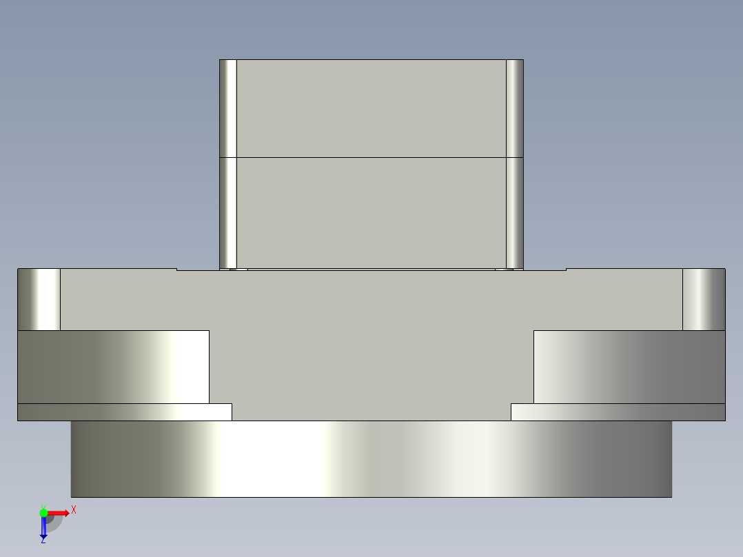 中空旋转平台KFN200-10模型(19-35 70-3 4-5.5-90)(1)俯视图
