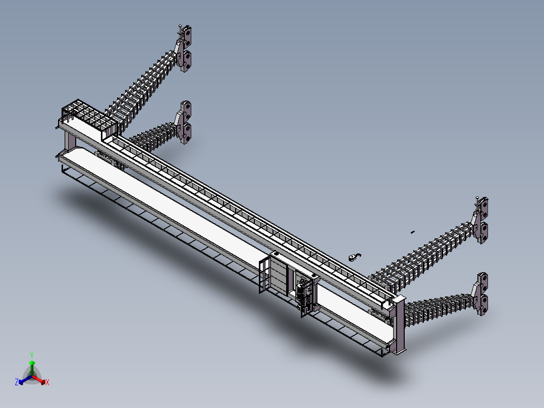 门式起重机设备设计正等轴测图