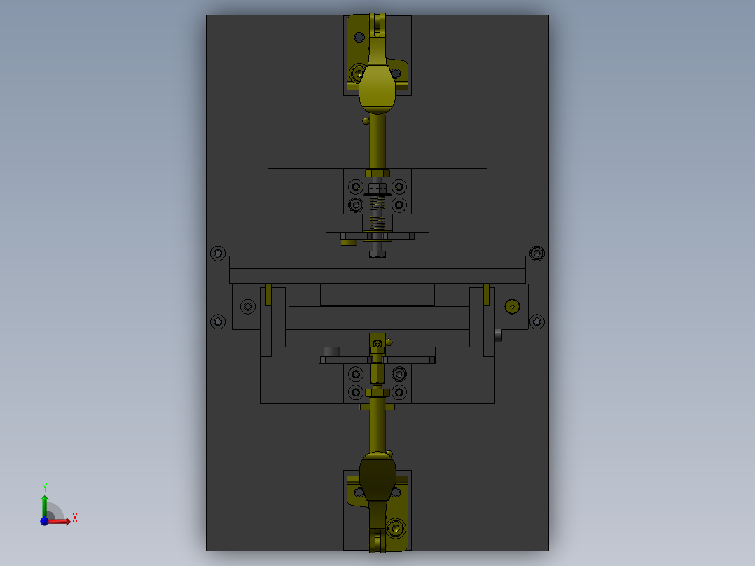 可抵消工件尺寸误差的焊接夹具前视图