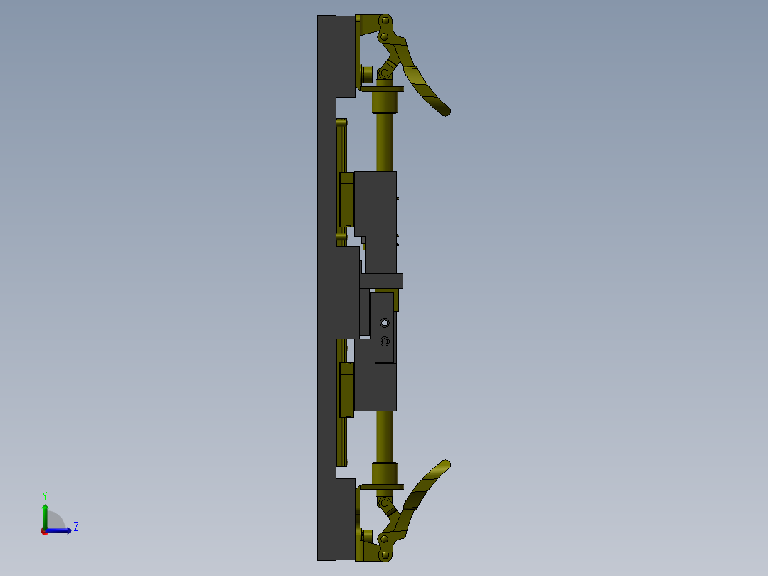 可抵消工件尺寸误差的焊接夹具左视图